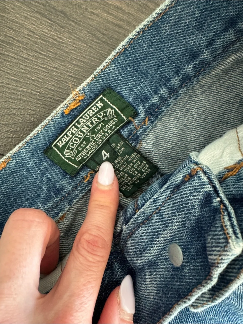 Polo Ralph Lauren Vintage Midi Denim Skirt 4 - Picture 3 of 6